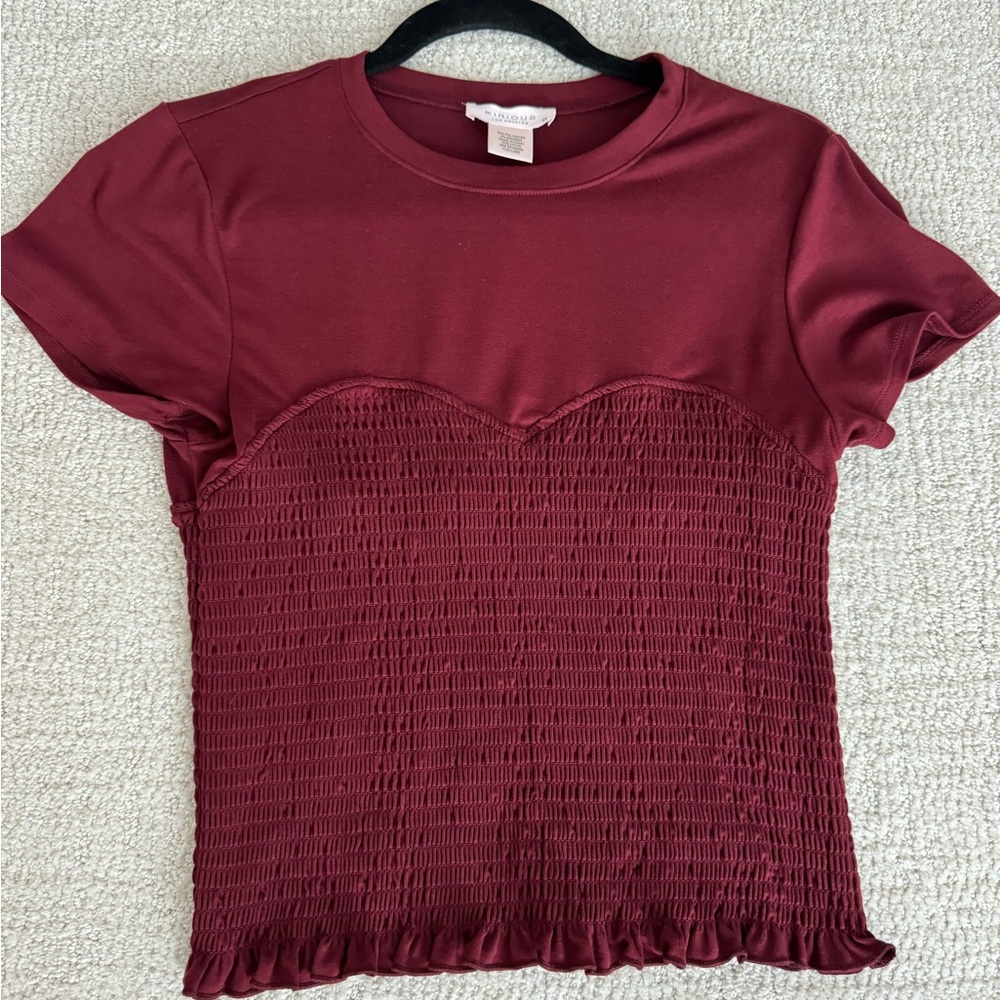 Kirious Burgundy Maroon Red Top Size Medium